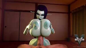 Soria's Big Bouncing Titty Titfuck 3D