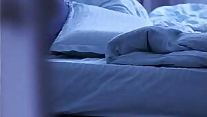 I'm spying on my best friend's sister when she masturbates in her room